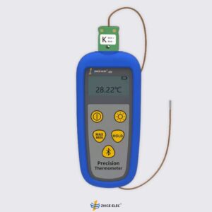 เครื่องวัดอุณหภูมิแบบพกพา ชนิด 1 ช่องสัญญาณ Type K ความละเอียด ±0.4°C ช่วงอุณหภูมิ -100°C ถึง 1372°C
